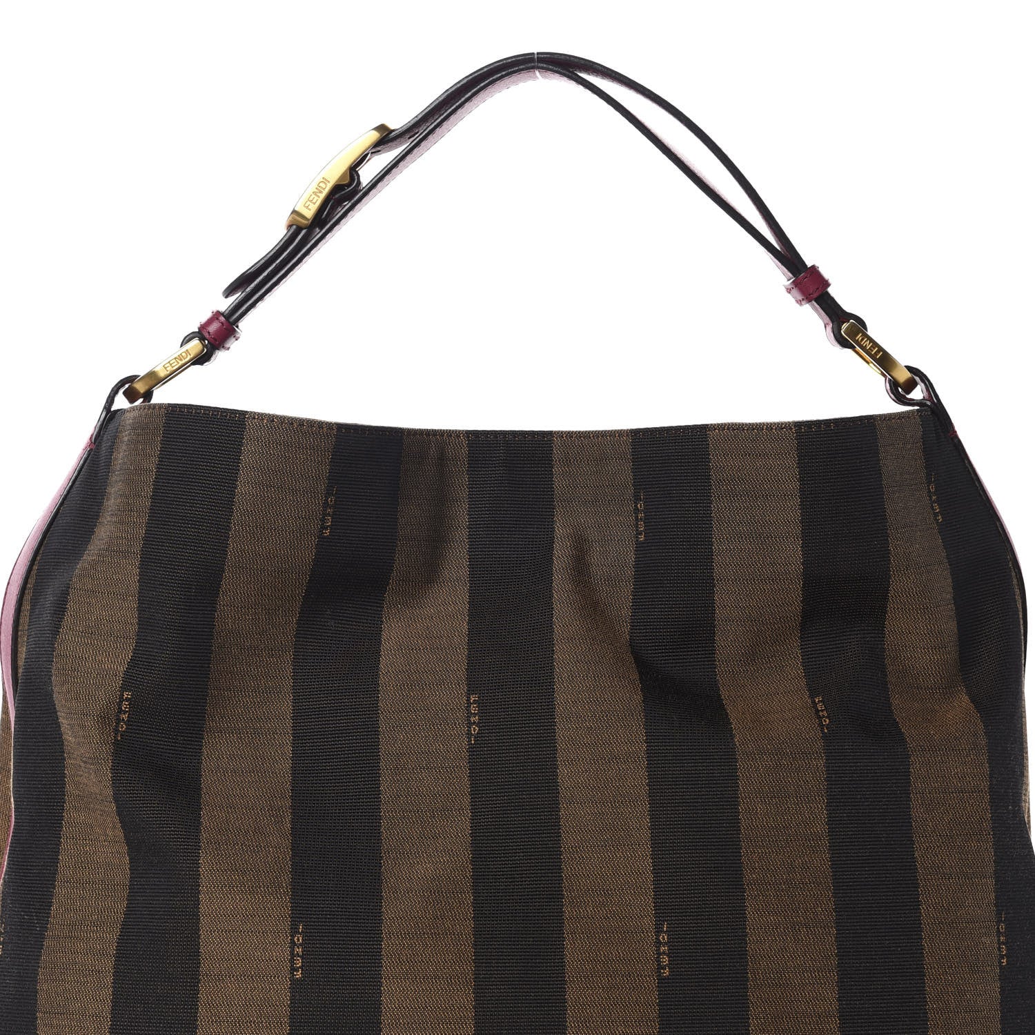 Fendi Pequin Vitello Large Hobo Tobacco Amarena 12 of 12