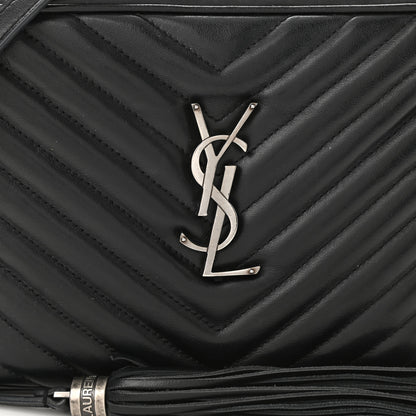Saint Laurent Calfskin Matelasse Monogram Lou Camera Bag Sea Pebble 8 of 12