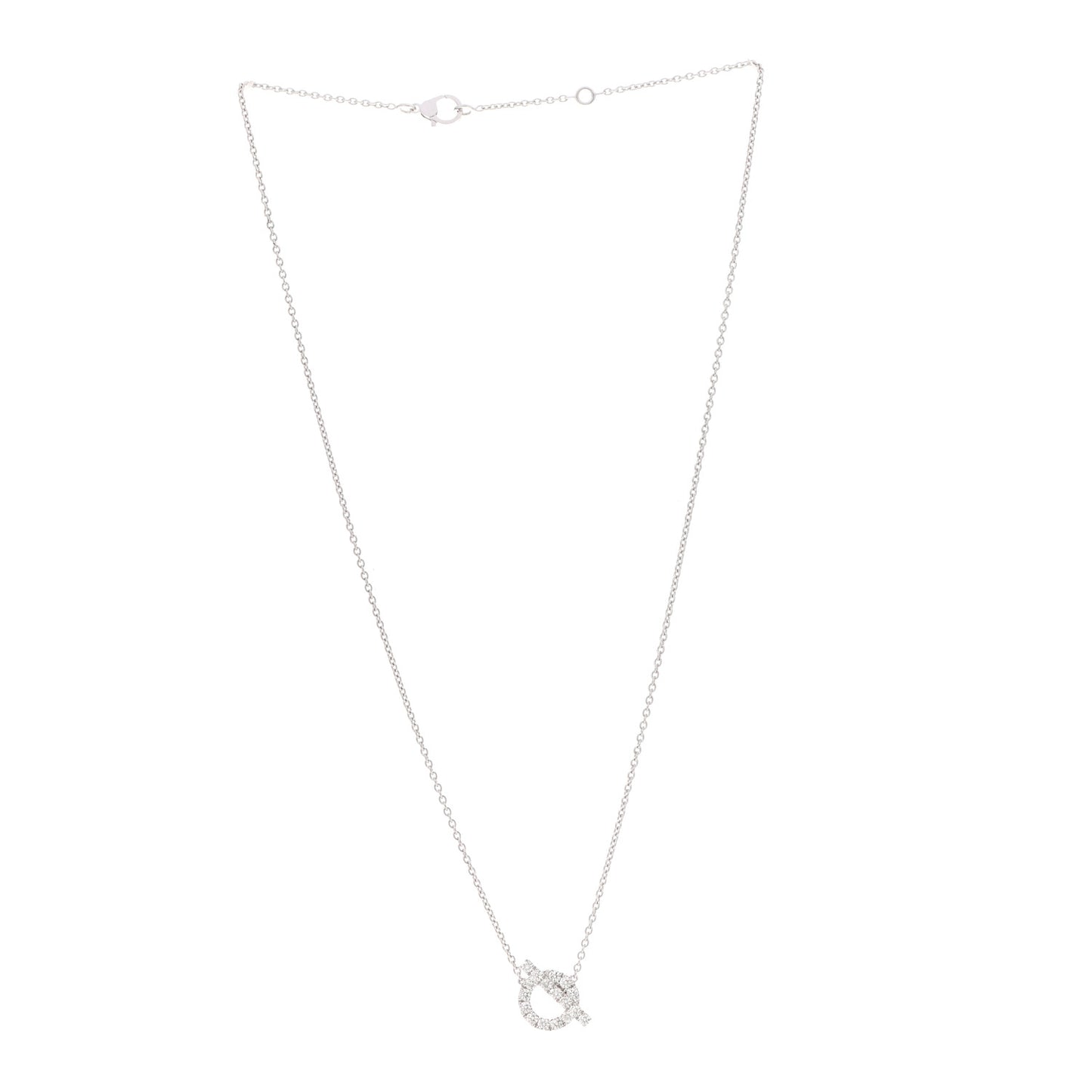 18K White Gold Diamond Finesse Pendant Necklace