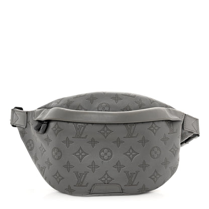 Louis Vuitton Calfskin Monogram Shadow Discovery Bumbag PM Gray 1 of 13