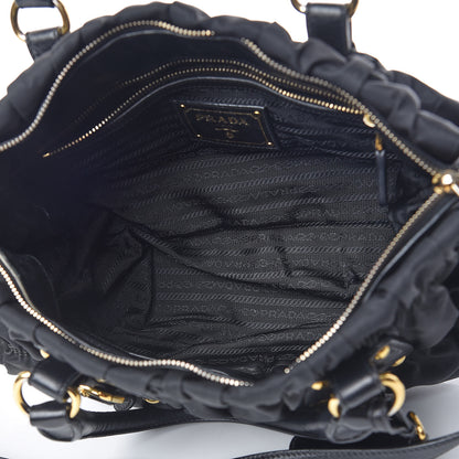 Prada Tessuto Nylon Gaufre Shopping Satchel Black 7 of 16