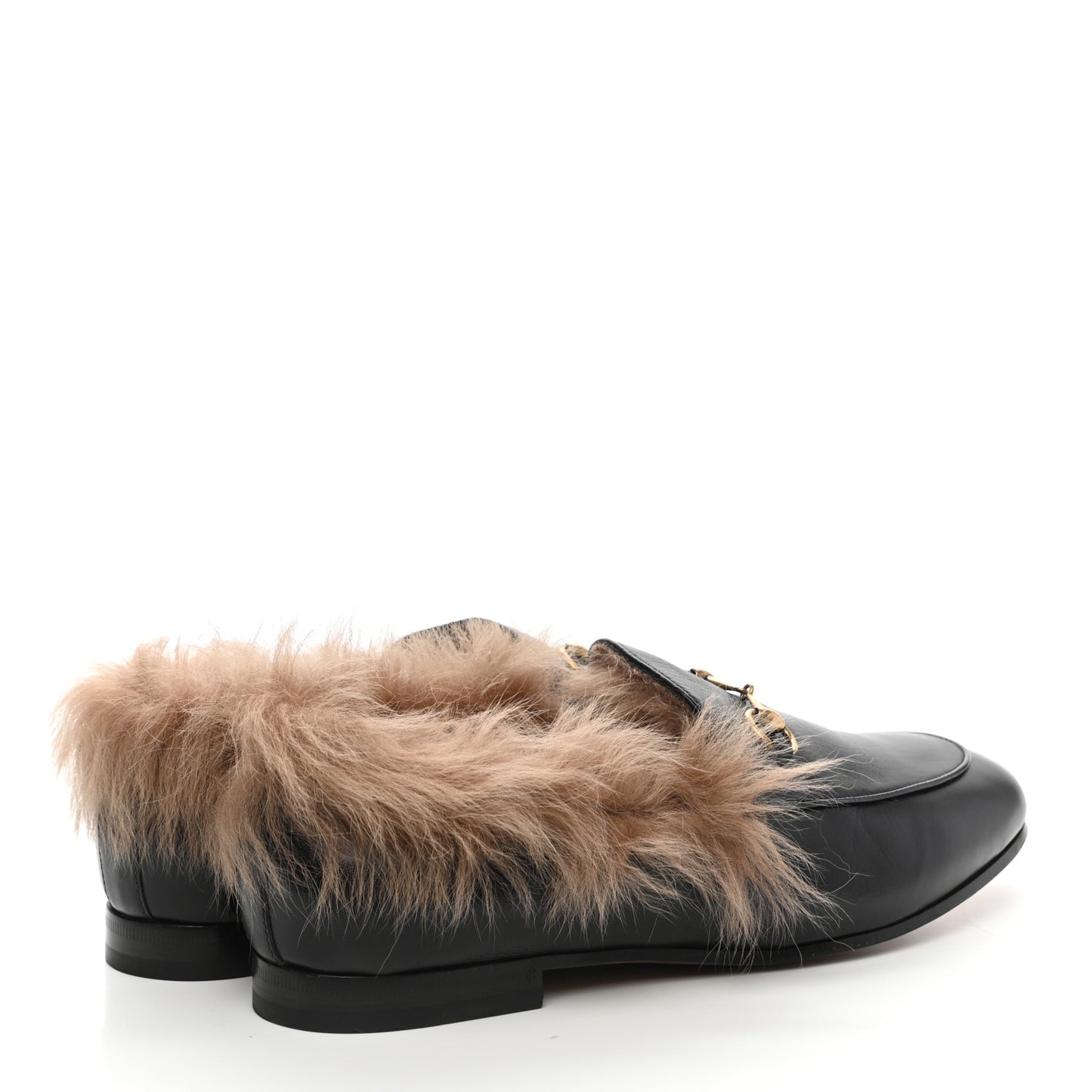Malaga Kid Fur Womens Jordaan Loafers 41 Black Natural