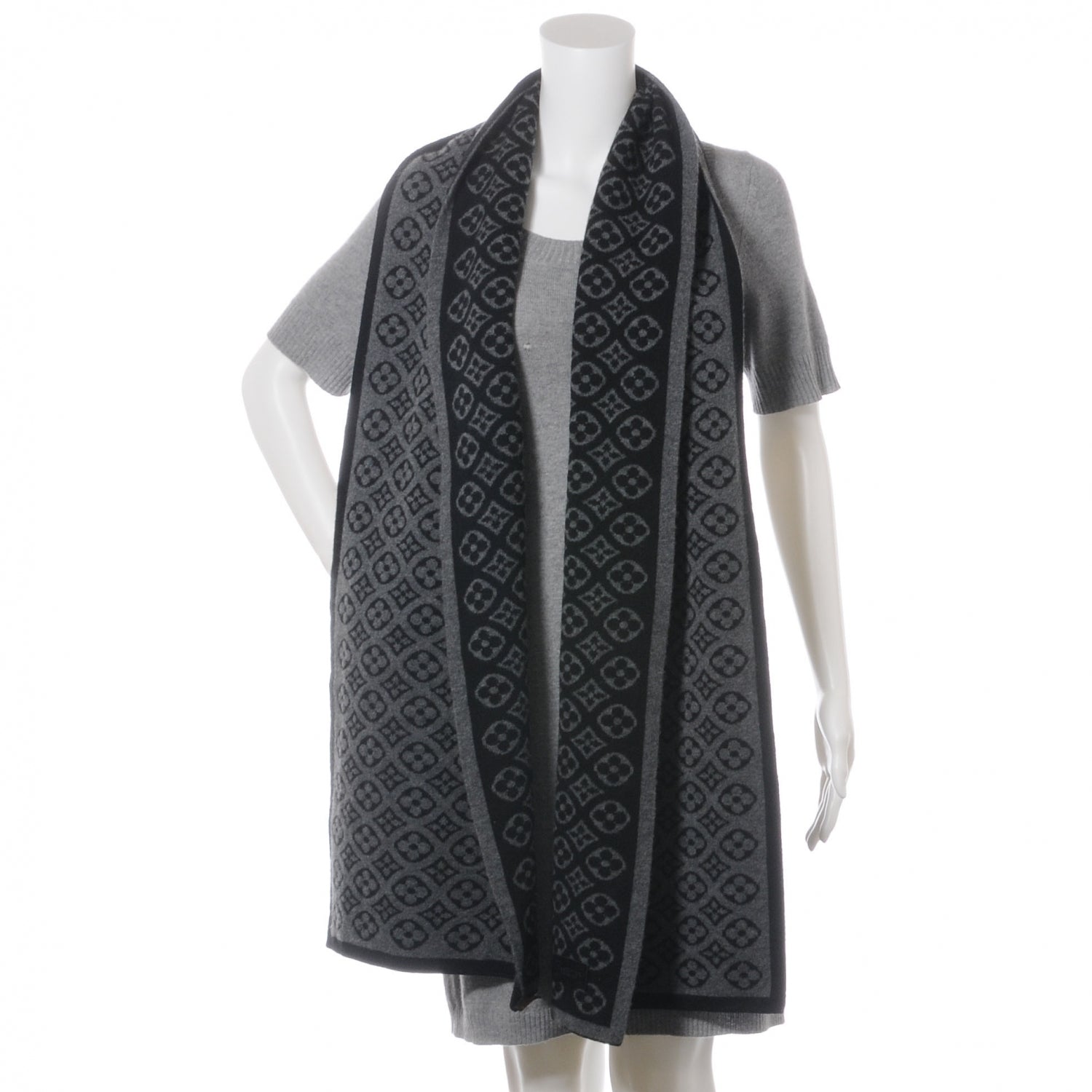Louis Vuitton Cashmere Monogram Scarf 4 of 7
