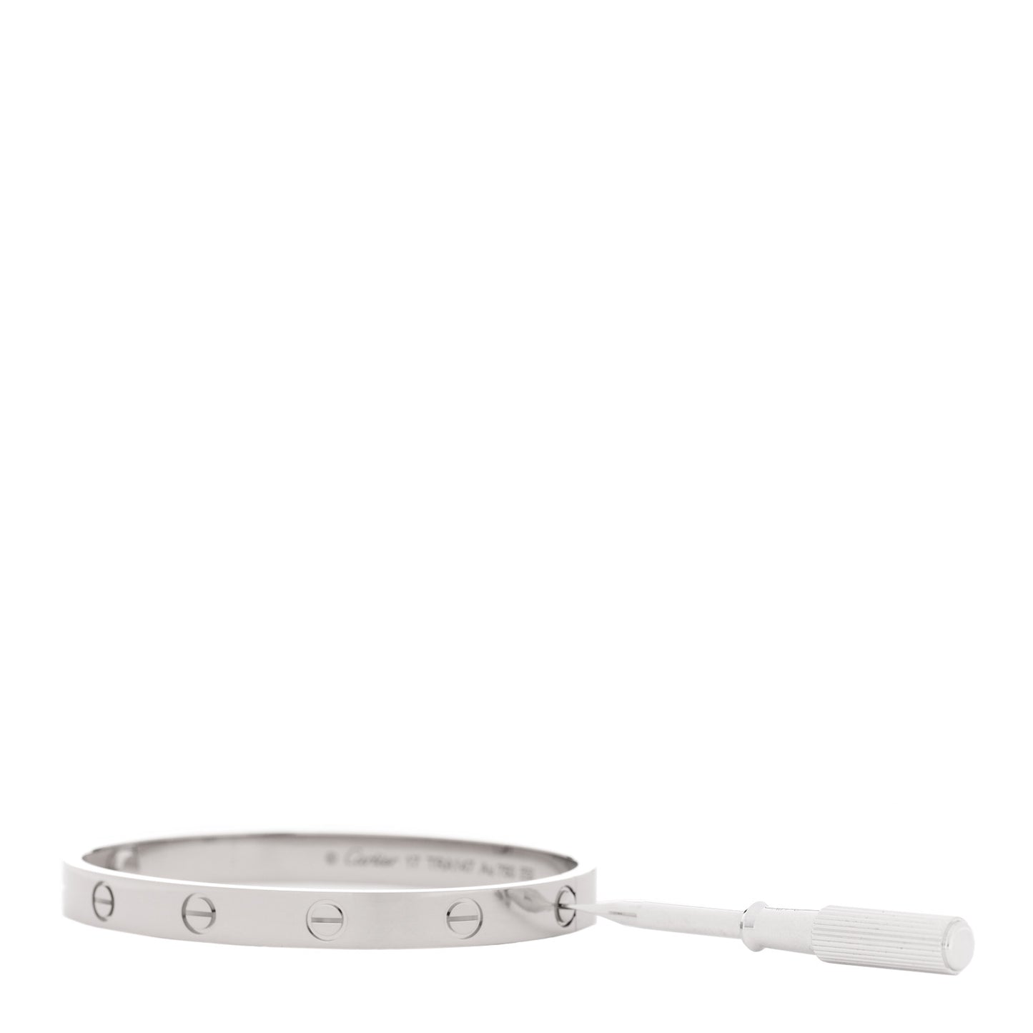 18K White Gold LOVE Bracelet 17