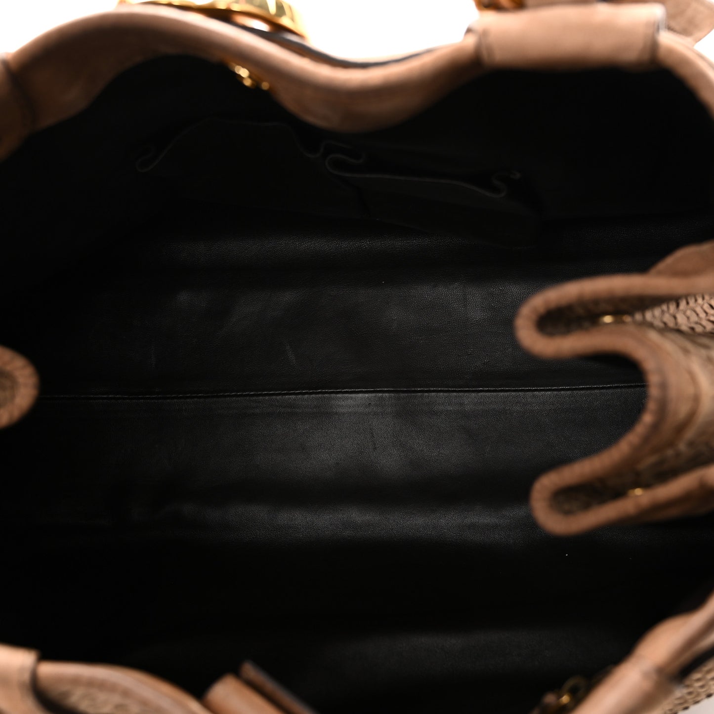 Snakeskin Large GG Running Tote Brown