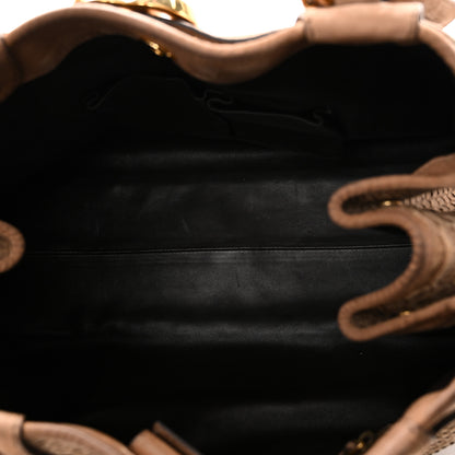 Gucci Snakeskin Large GG Running Tote Brown 4 of 9