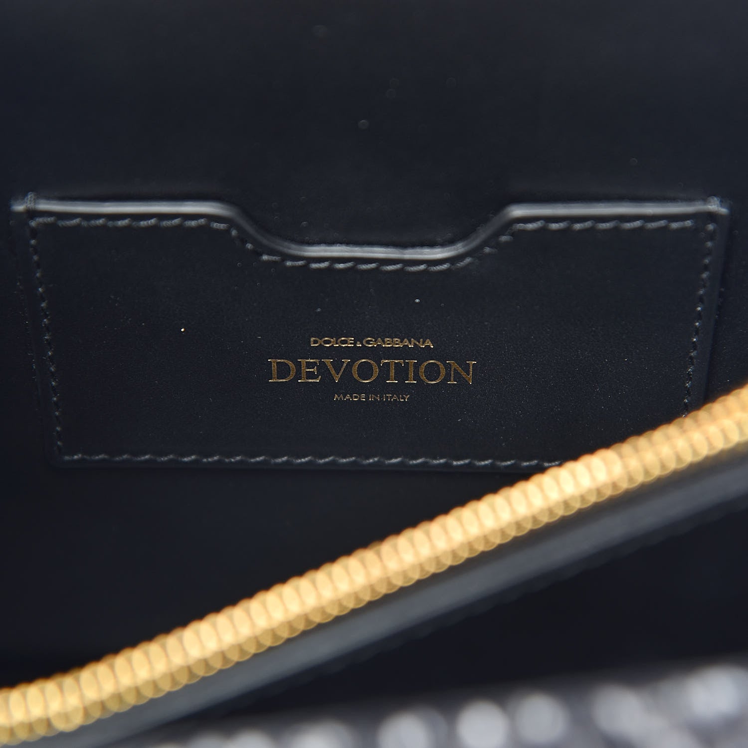 Dolce & Gabbana Calfskin Tweed Chevron Medium Devotion Top Handle Bag Black 6 of 9