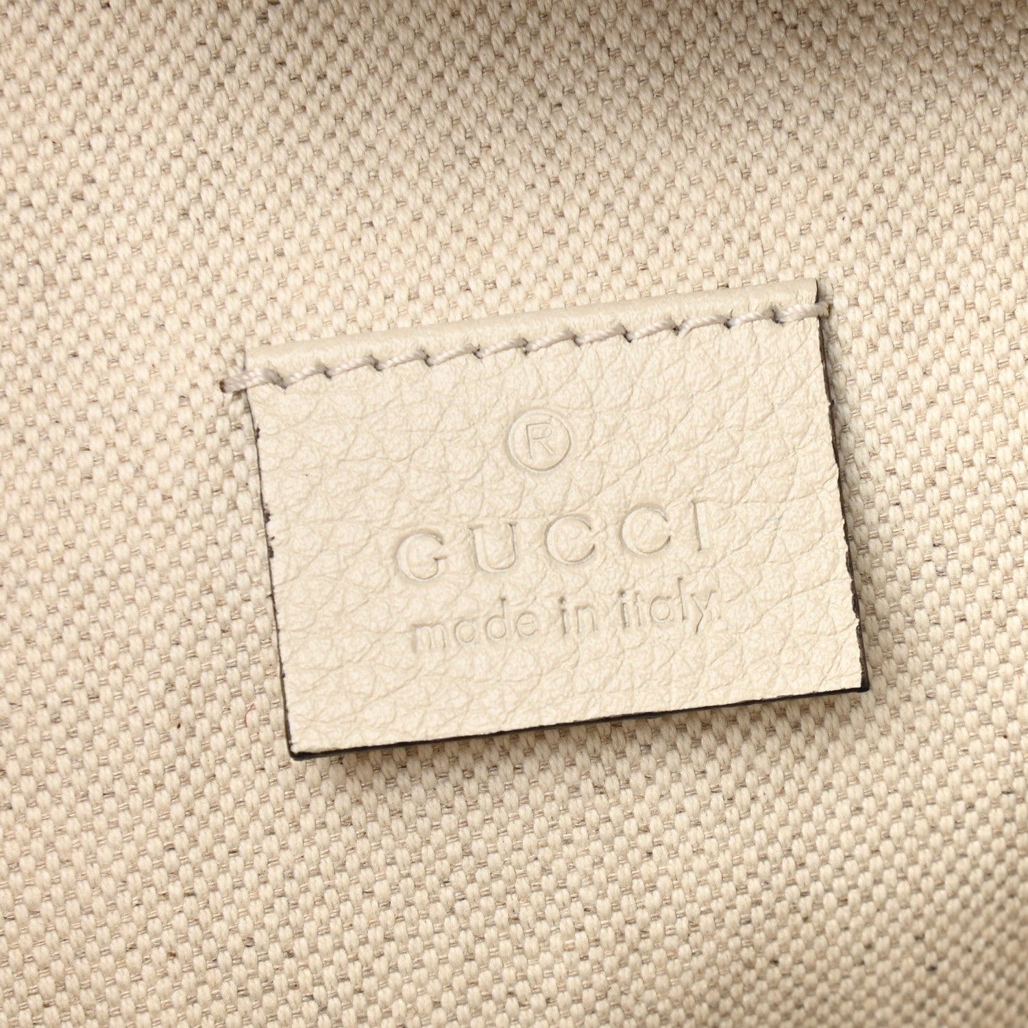 Gucci Grained Calfskin Logo Belt Bag White 6 of 10