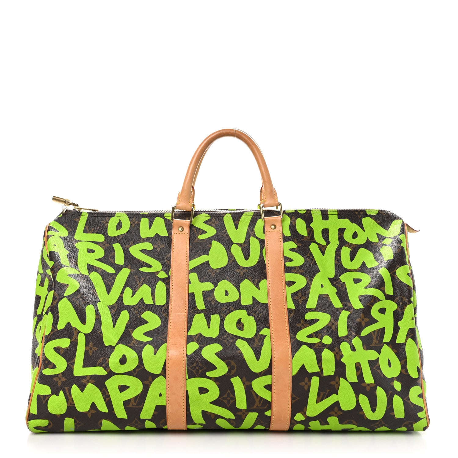 Louis Vuitton Monogram Graffiti Keepall 50 Green 1 of 11