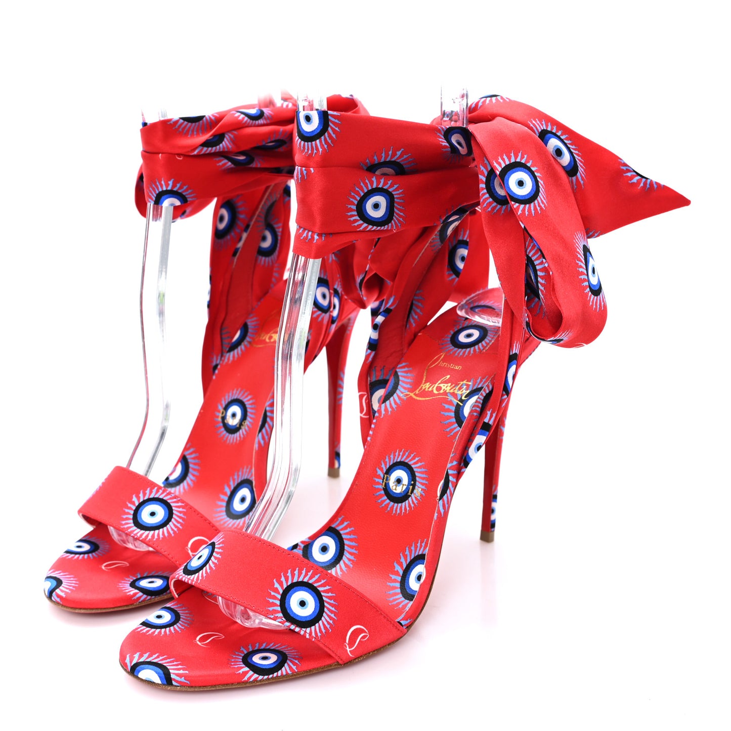Crepe Satin Greekaba Du Desert 100 Sandal 39.5 Red