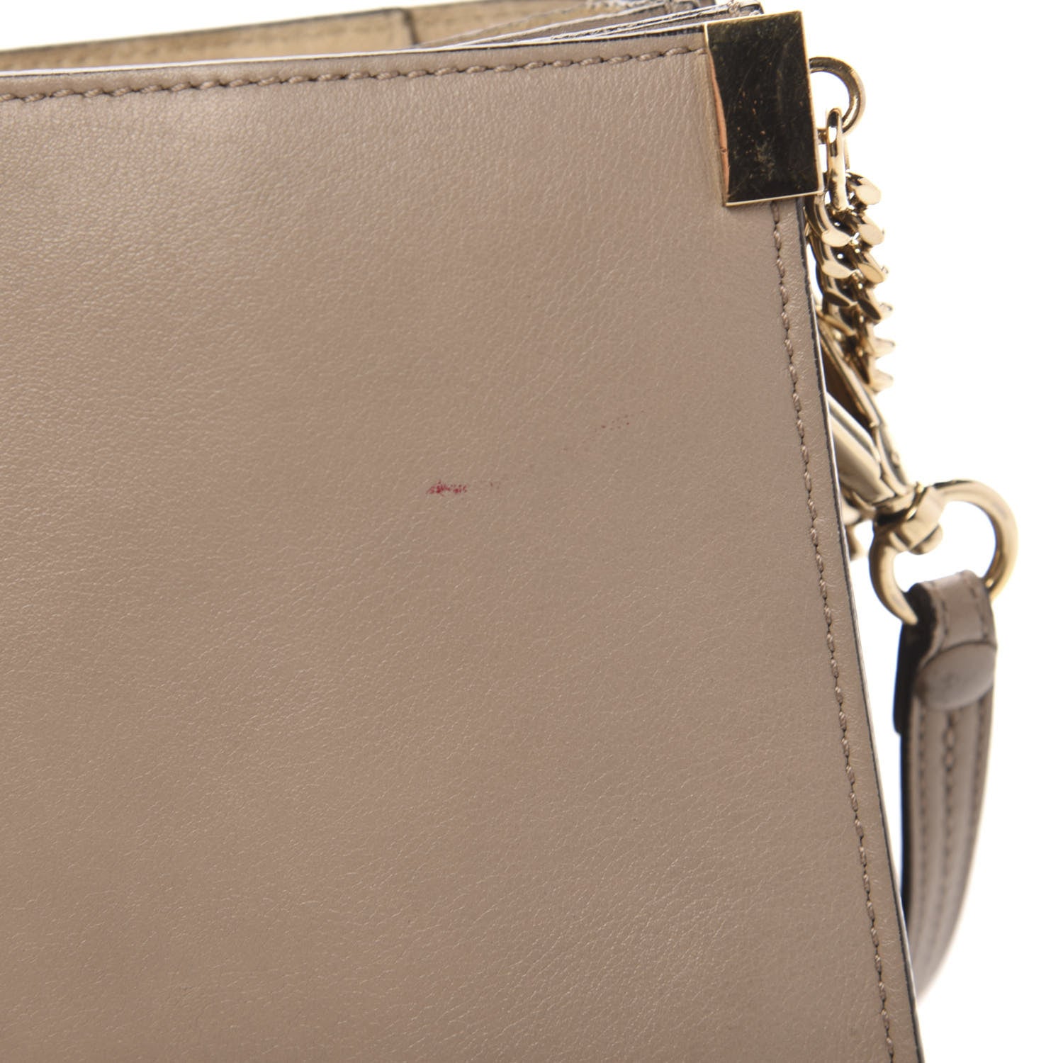 Chloe Calfskin Suede Medium Faye Shoulder Bag Motty Grey 8 of 15