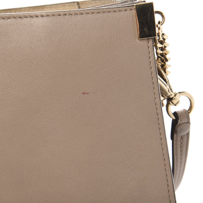 Chloe Calfskin Suede Medium Faye Shoulder Bag Motty Grey 8 of 15