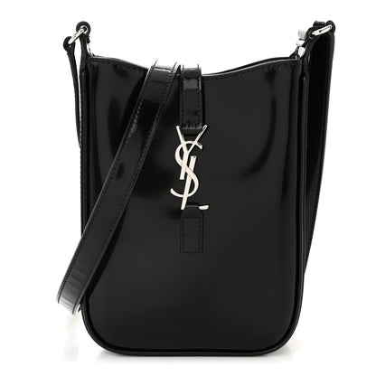 Saint Laurent Patent Calfskin Mini Le 5 A 7 Vertical Hobo Black 1 of 10