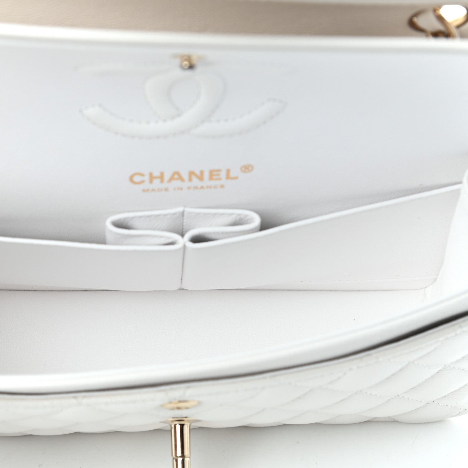 Chanel Caviar Quilted Small Double Flap White 5 of 10