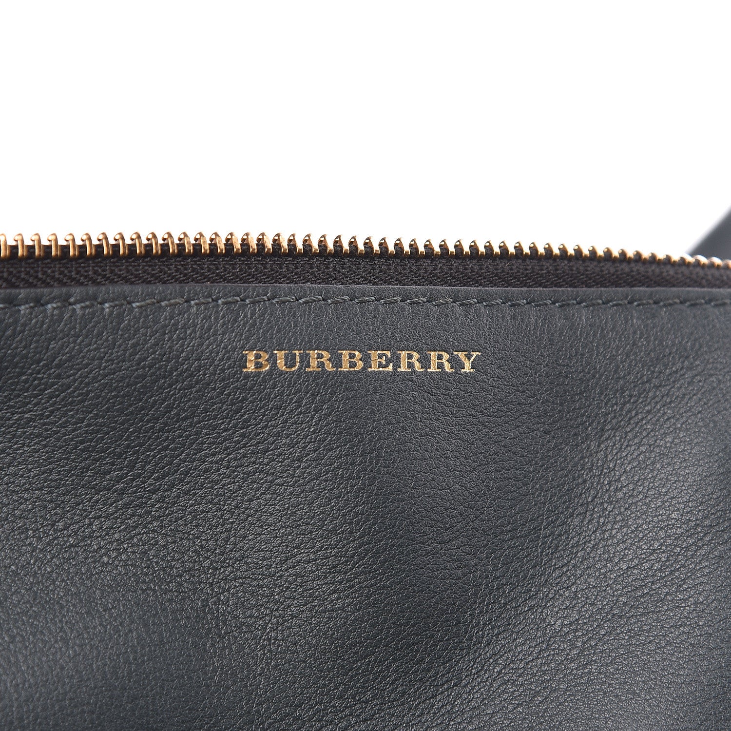 Versace BURBERRY Calfskin Medium Grommet Detail Tote Grey 6 of 13