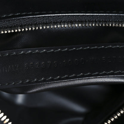 Balenciaga Calfskin Logo Crocodile Embossed Small Everyday Backpack Black 8 of 11