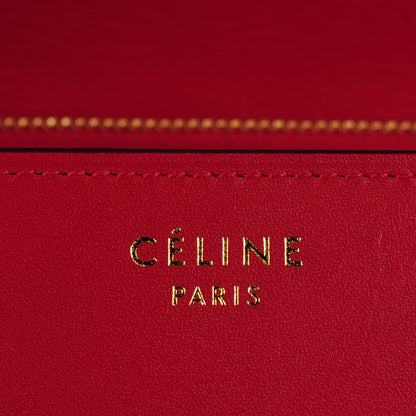 Celine Smooth Calfskin Medium Classic Box Flap Bag Red 8 of 10