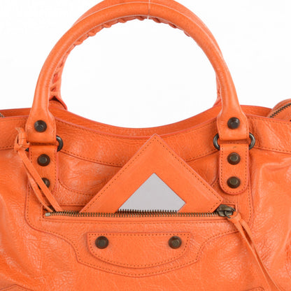 Balenciaga Agneau Classic Hardware Town Tangerine 6 of 11