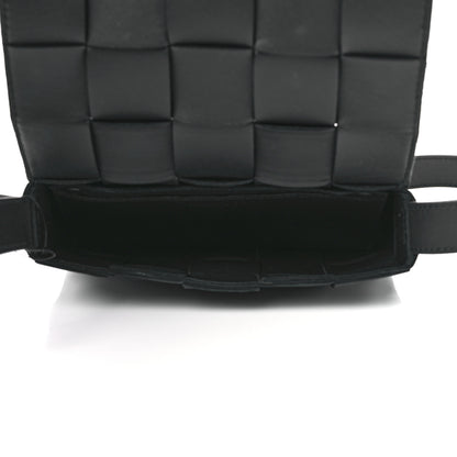 Bottega Veneta Lambskin Maxi Intreccio Small Cassette Crossbody Bag Black 5 of 10