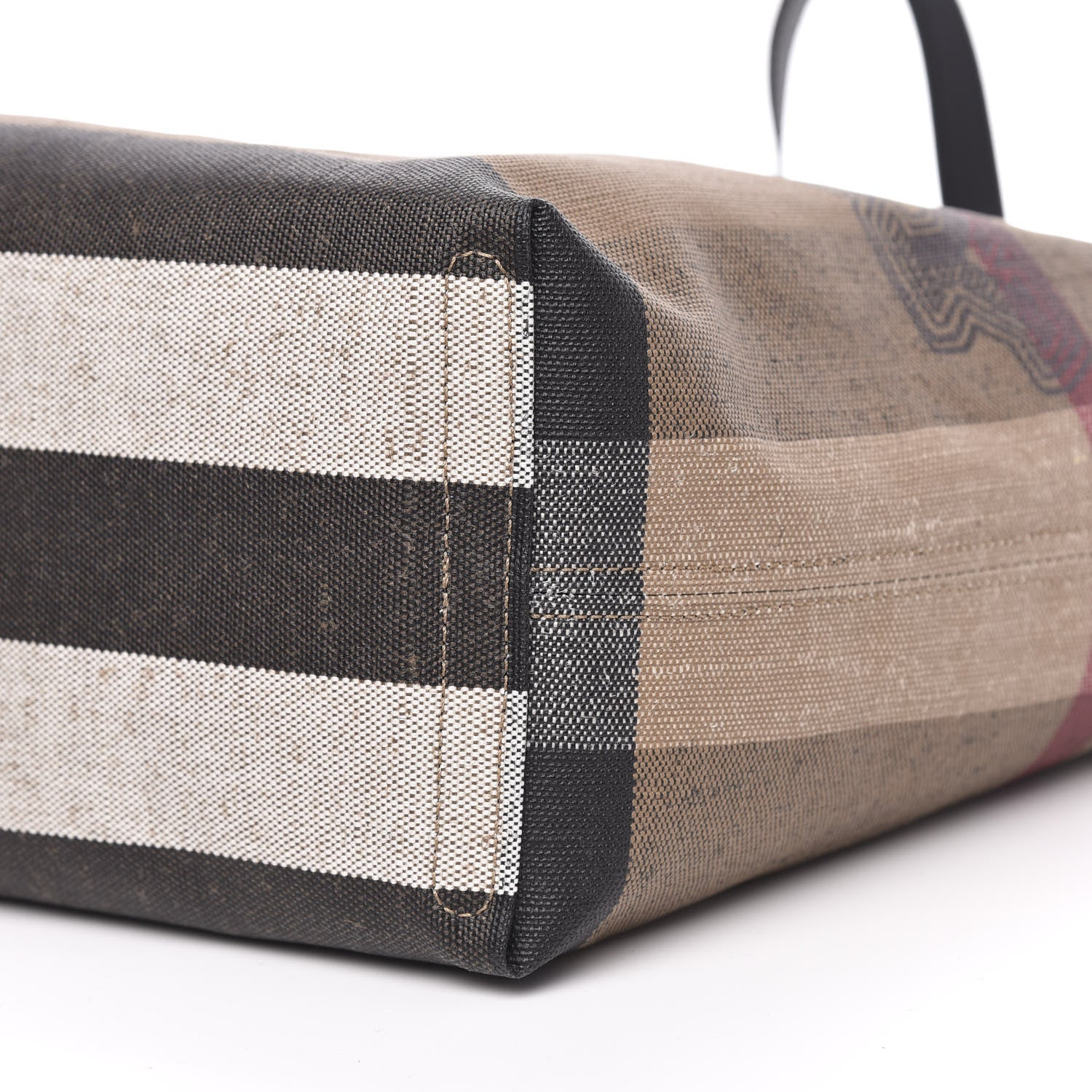 Burberry Coated Canvas Mega Check Medium Doodle Tote Black 7 of 9