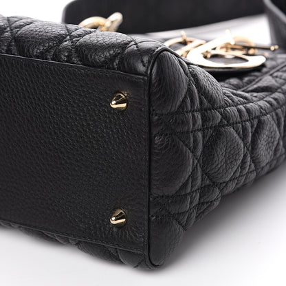 Christian Dior Grained Calfskin Cannage Medium Supple Lady Dior Black 8 of 8