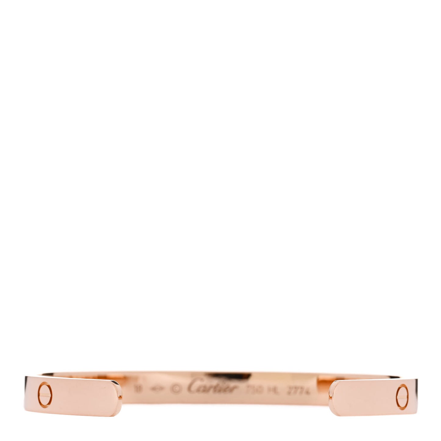 18K Pink Gold LOVE Cuff Bracelet 18