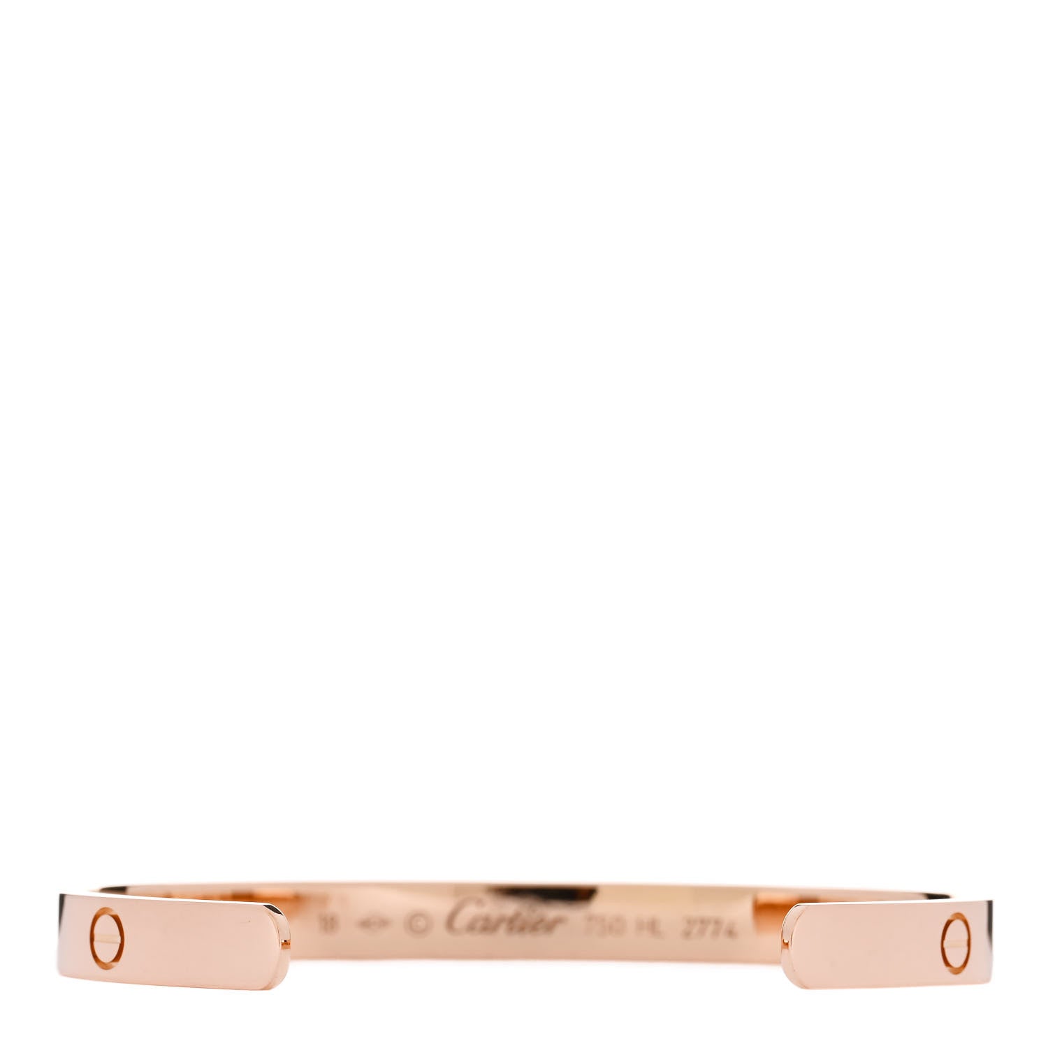 Cartier 18K Pink Gold LOVE Cuff Bracelet 18 2 of 3
