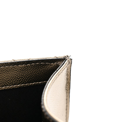 Saint Laurent Metallic Grain De Poudre Textured Mixed Matelasse Triquilt Medium Monogram Satchel Gold 12 of 16