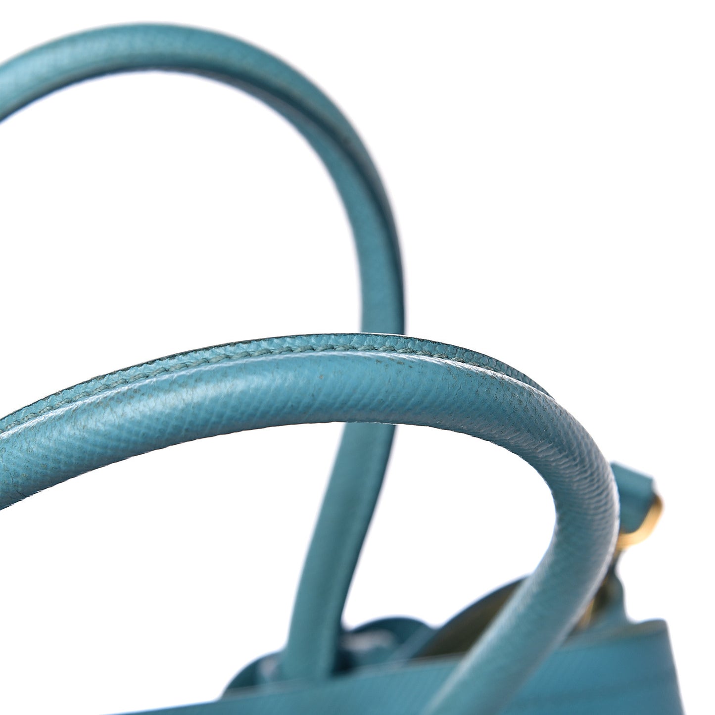 Saffiano Cuir Small Double Bag Turchese