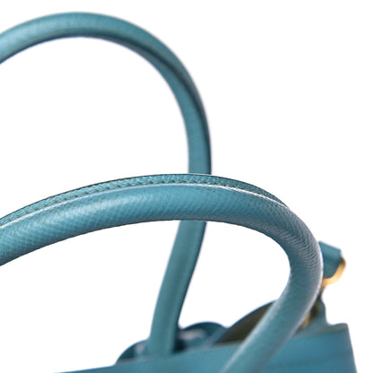 Prada Saffiano Cuir Small Double Bag Turchese 13 of 31