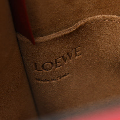 Loewe Calfskin Gate Bucket Bag Scarlet Burnt Red 6 of 10