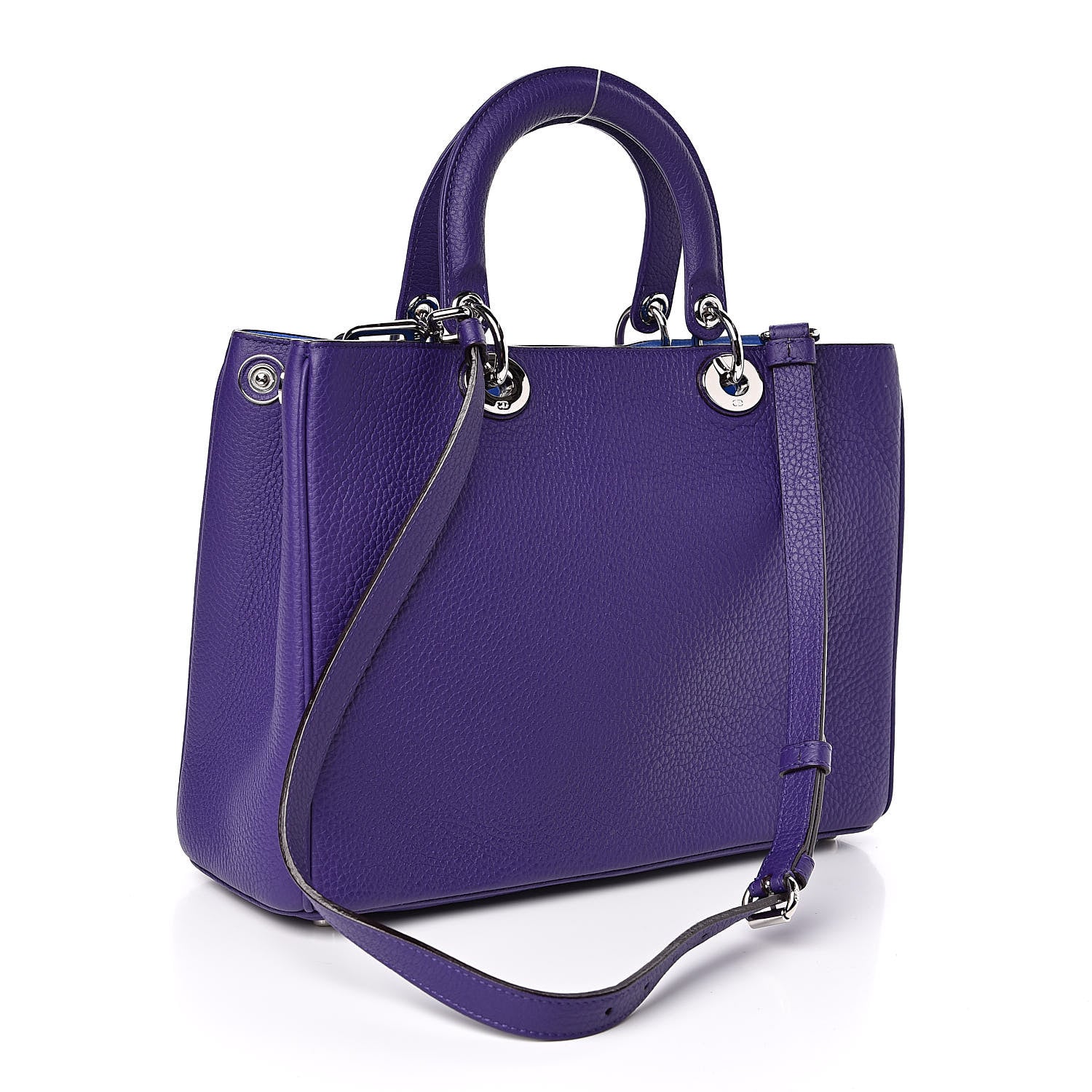 Christian Dior Bullcalf Medium Diorissimo Tote Purple 4 of 10