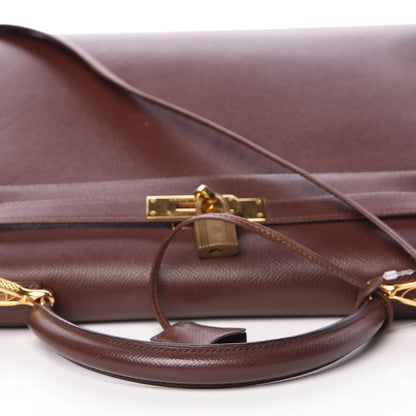 Hermes Courchevel Kelly Sellier 32 Chocolate 8 of 34