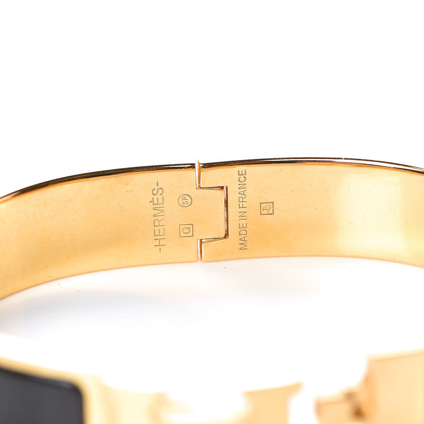 Enamel Narrow Clic Clac H Bracelet PM Black