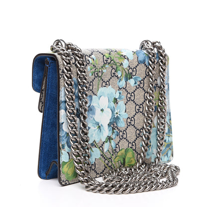 Gucci GG Supreme Monogram Blooms Mini Dionysus Shoulder Bag Beige Navy Vintage Blue 2 of 12