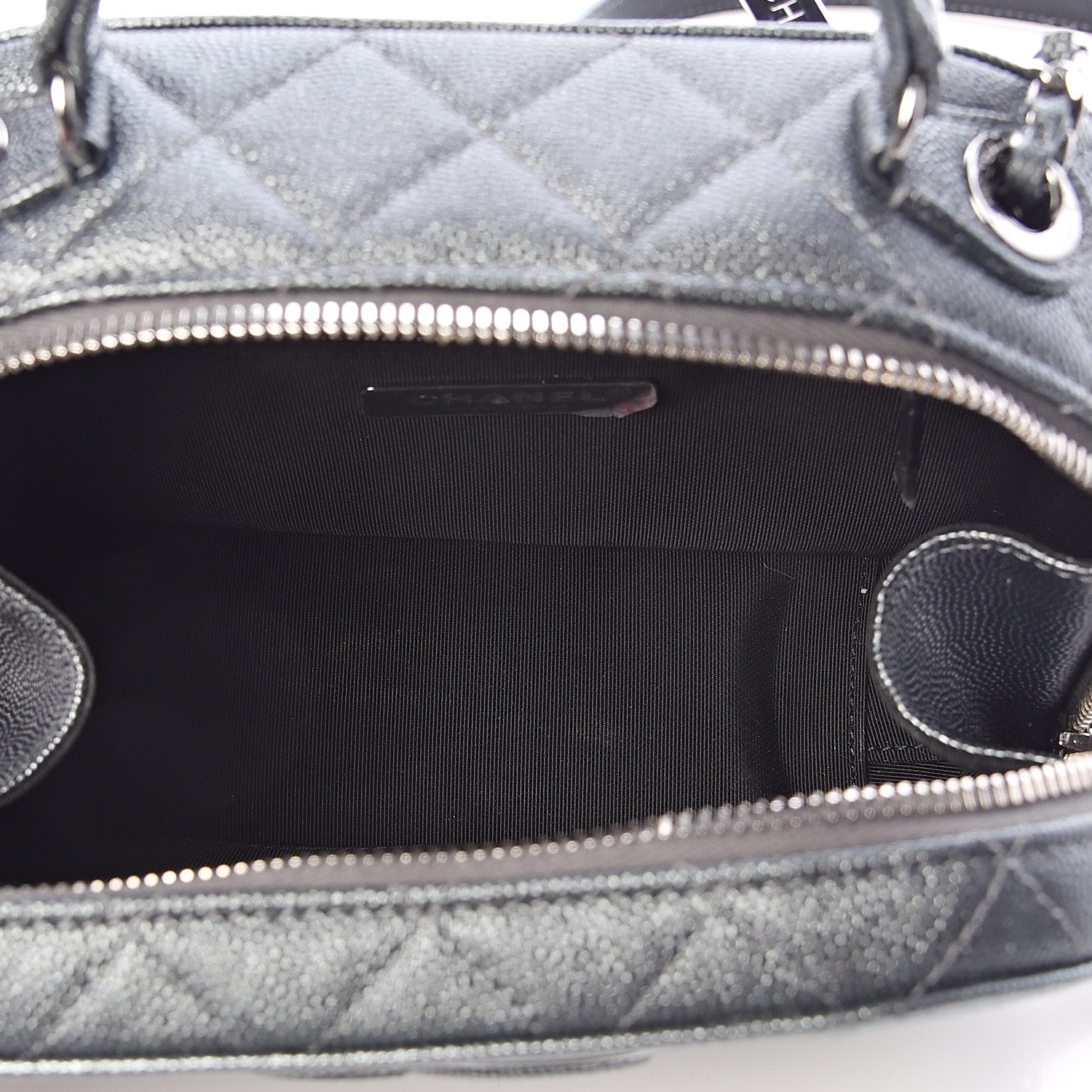 Chanel Metallic Caviar Small Coco Curve Vanity Bag Black Ruthenium 5 of 10