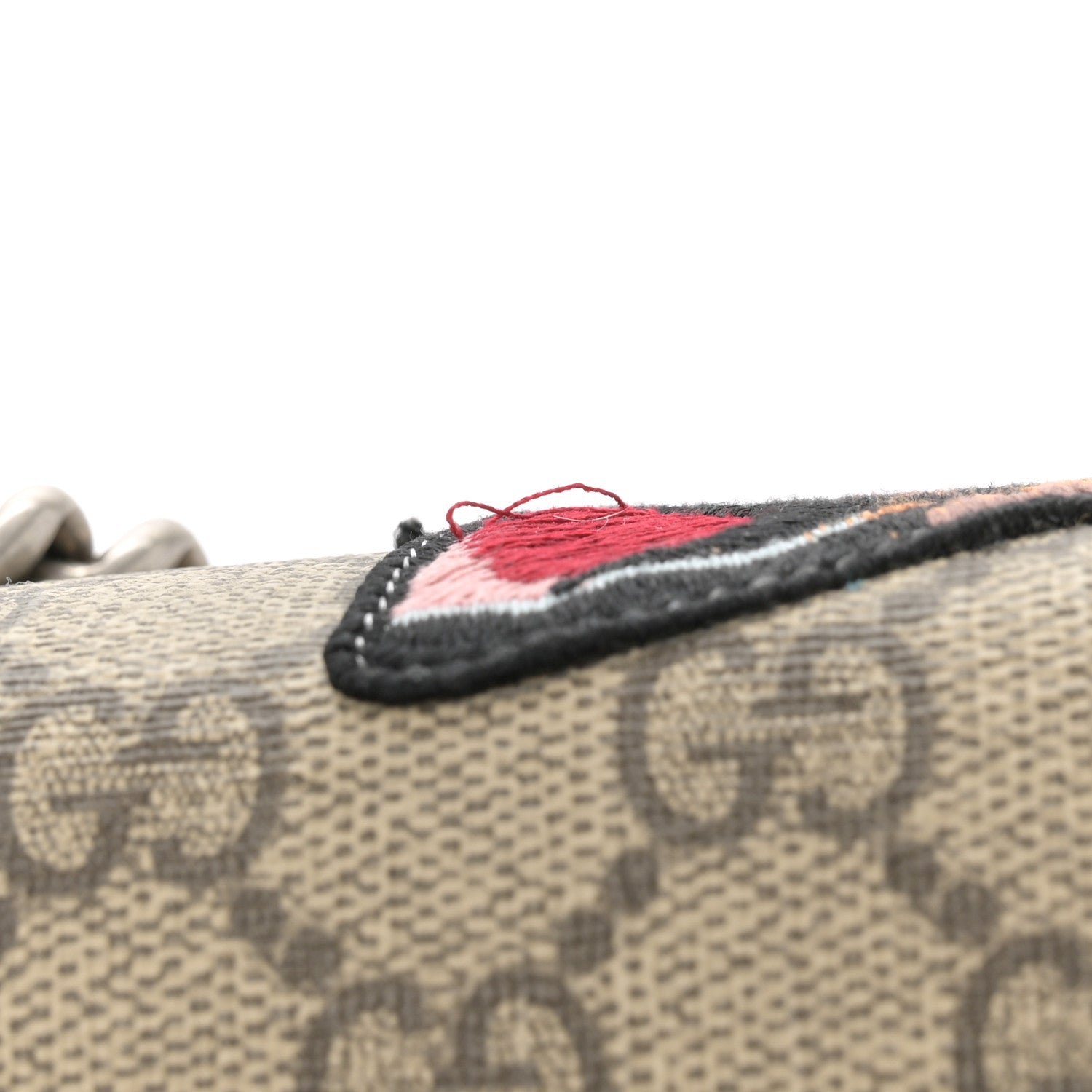 Gucci GG Supreme Monogram Angry Cat Embroidered Medium Dionysus Shoulder Bag Beige Ultramarine 14 of 15