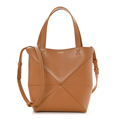 Loewe Shiny Calfskin Mini Puzzle Fold Tote Warm Desert 1 of 10