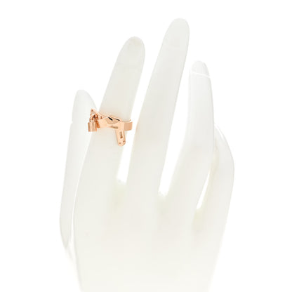 Hermes 18K Rose Gold Kelly Gavroche Ring 51 5.75 2 of 8