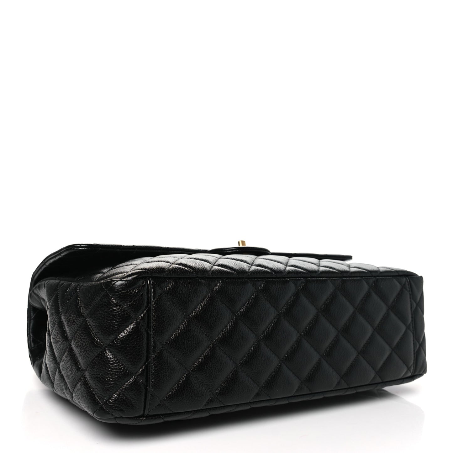Caviar Quilted XXL Travel Flap Bag Black
