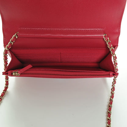 Chanel Caviar Quilted Boy Wallet On Chain WOC Fuchsia 5 of 6
