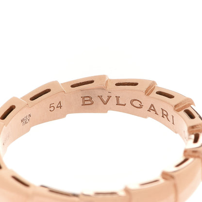 Bulgari 18K Rose Gold Serpenti Viper Band Ring 54 6.75 5 of 7