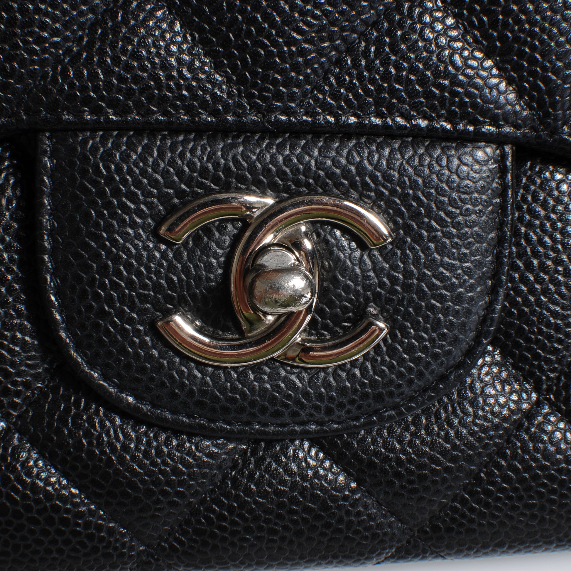 Chanel Caviar Jumbo Single Flap Black 5 of 9