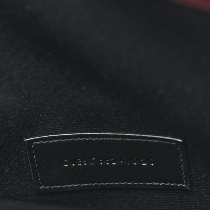 Saint Laurent Grain De Poudre Matelasse Chevron Monogram Envelope Clutch Rouge Legion 7 of 8