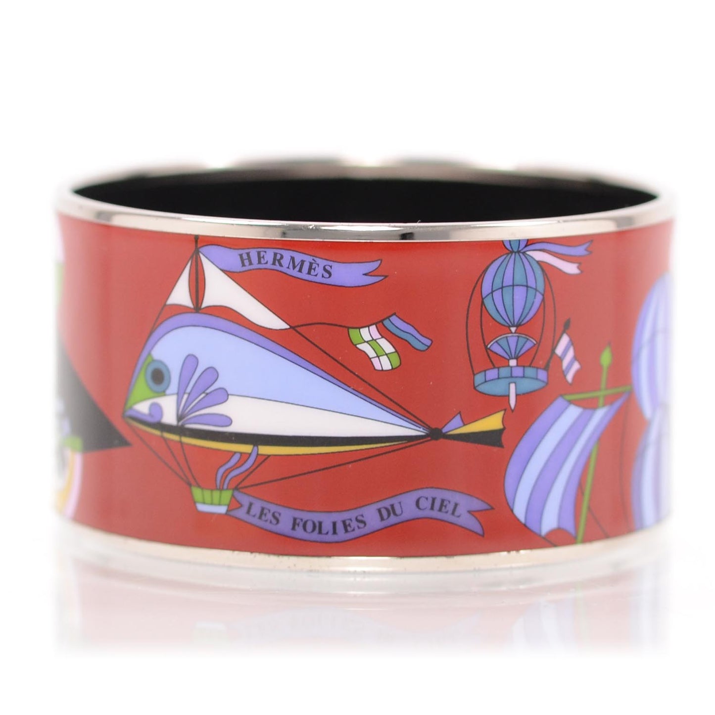 Extra Wide Air Balloons Enamel Bangle Red PM
