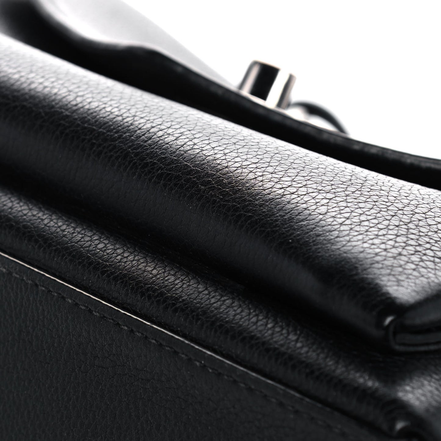 Soft Calfskin My Lockme Top Handle Black