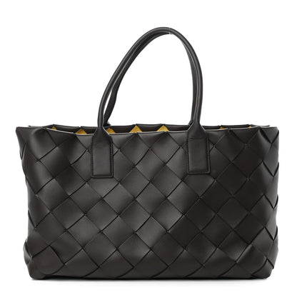 Bottega Veneta Nappa Intrecciato Maxi Cabat Tote Brown Yellow 1 of 9