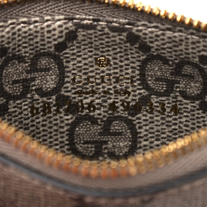 Gucci X BALENCIAGA GG Supreme Monogram Logo Card Case With Strap Beige Ebony 6 of 7