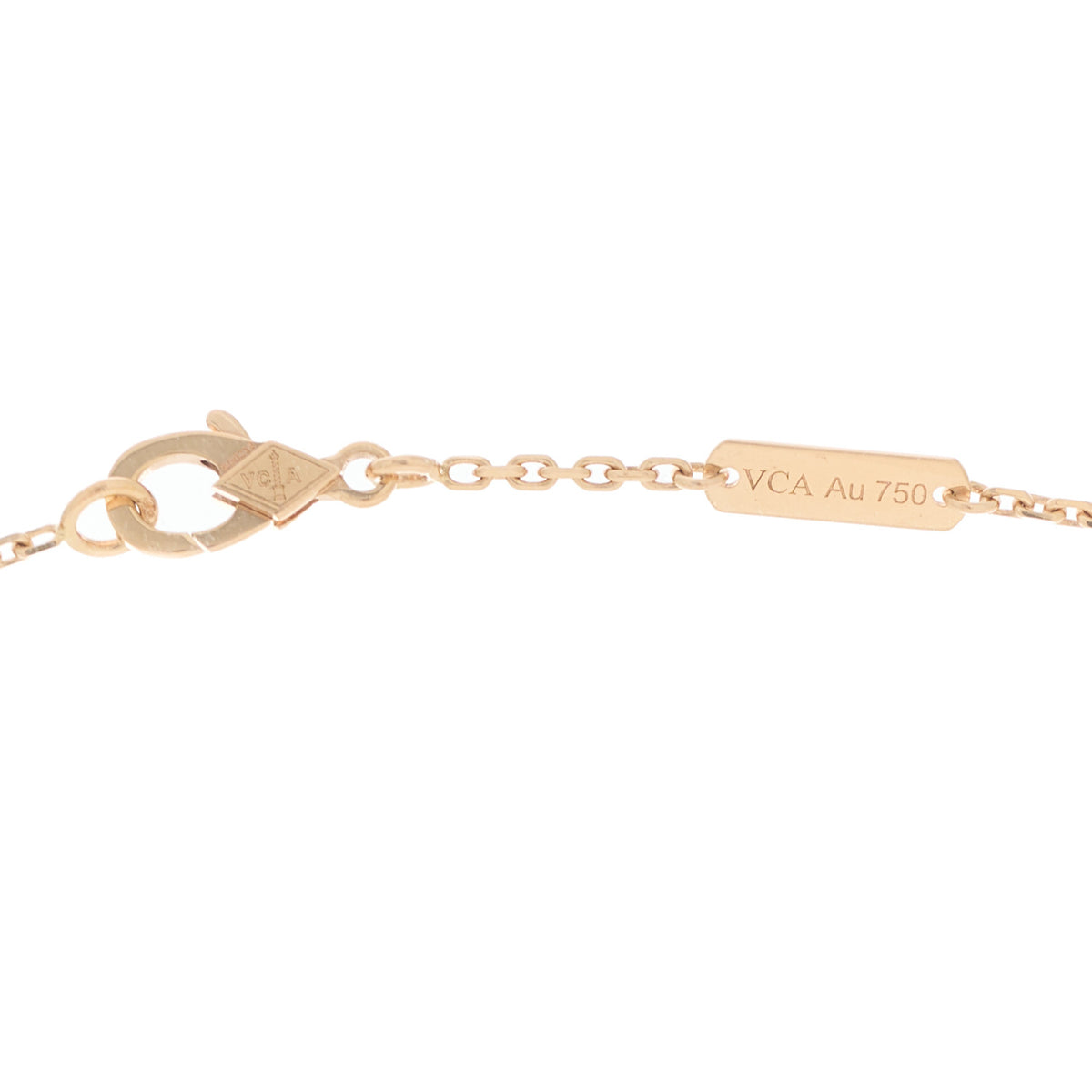 18K Rose Gold Vintage Alhambra Pendant Necklace