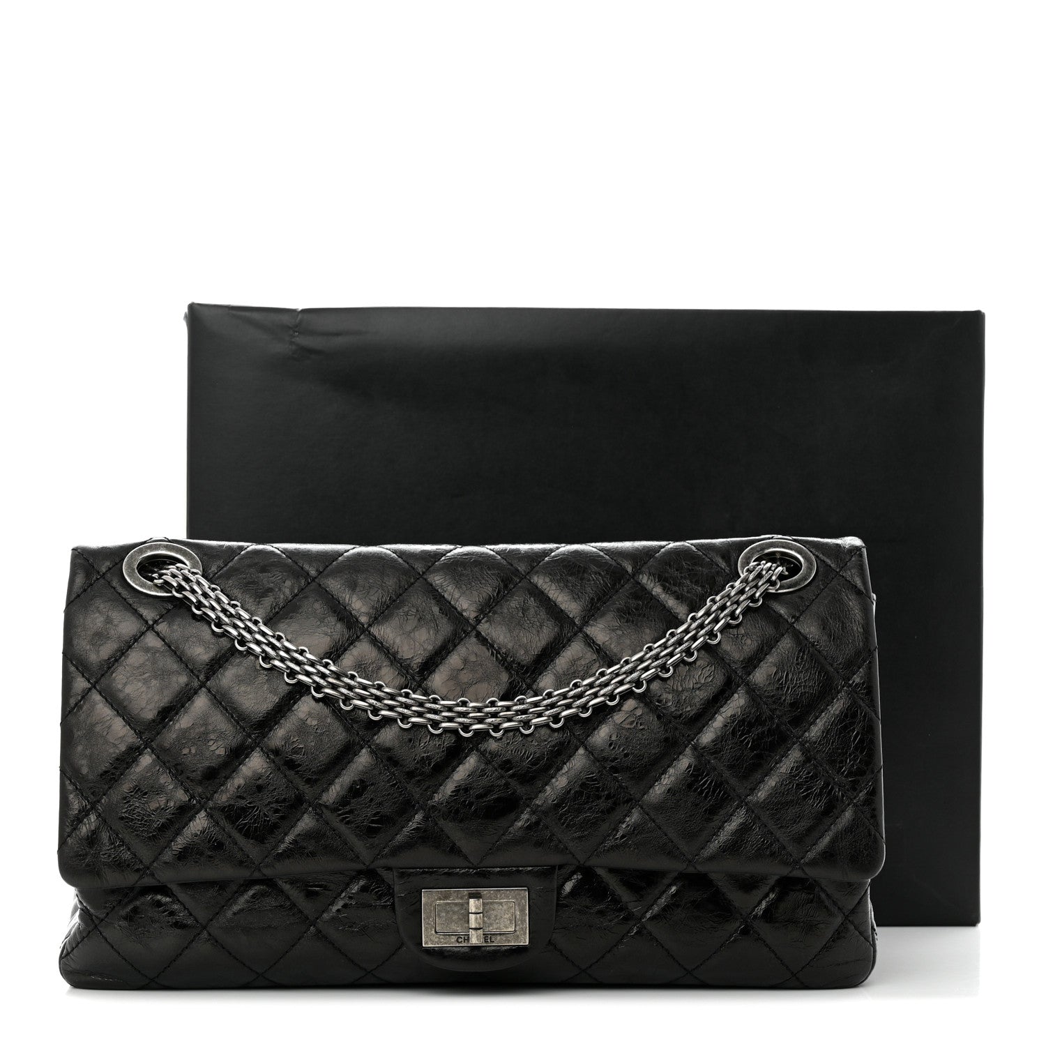 Chanel Aged Calfskin Quilted 2.55 Reissue 228 Flap Black 11 of 11